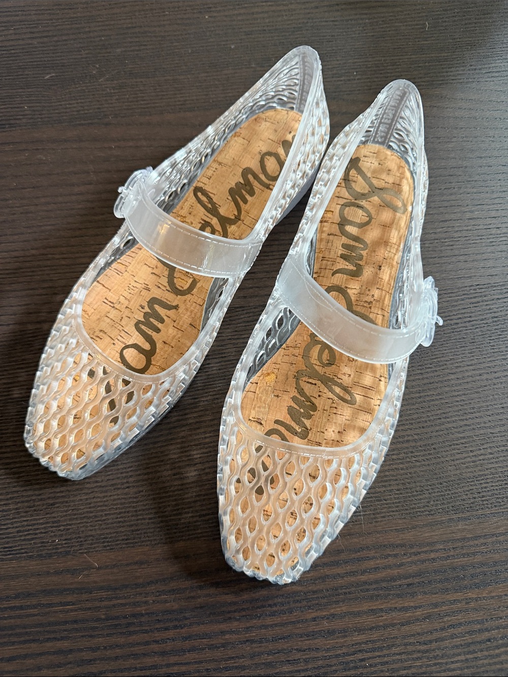 Clear Sam Edelman Jelly Mary Jane Flats - Transparent Women's Shoes (NWOT)